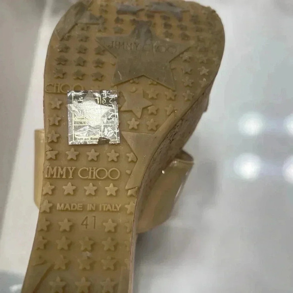 JIMMY CHOO wedge Sandals size 41/ 10.5 - Picture 8 of 9